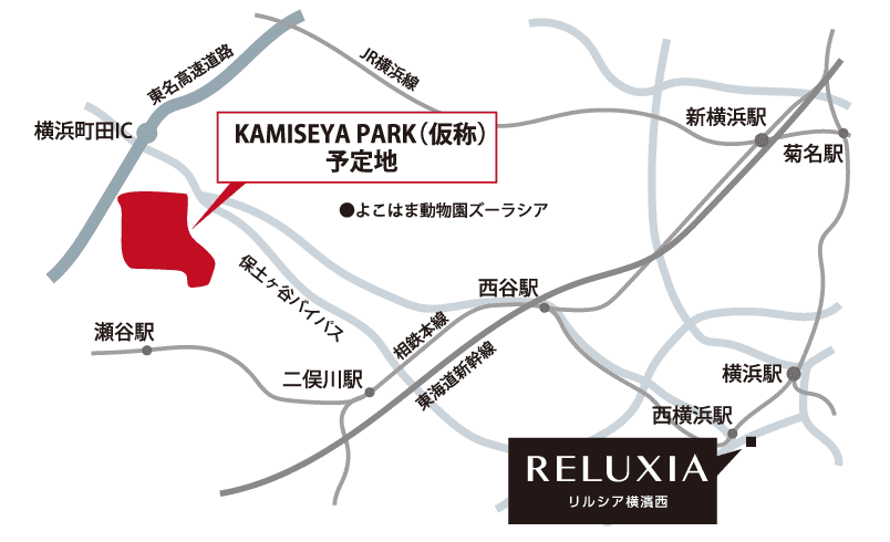KAMISEYA PARK（仮称）予定地マップ