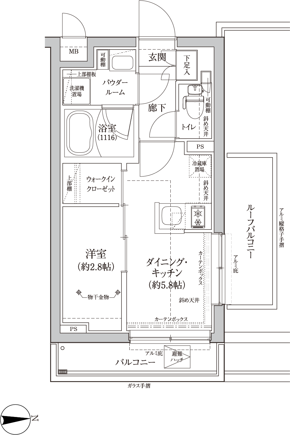 fタイプの図面