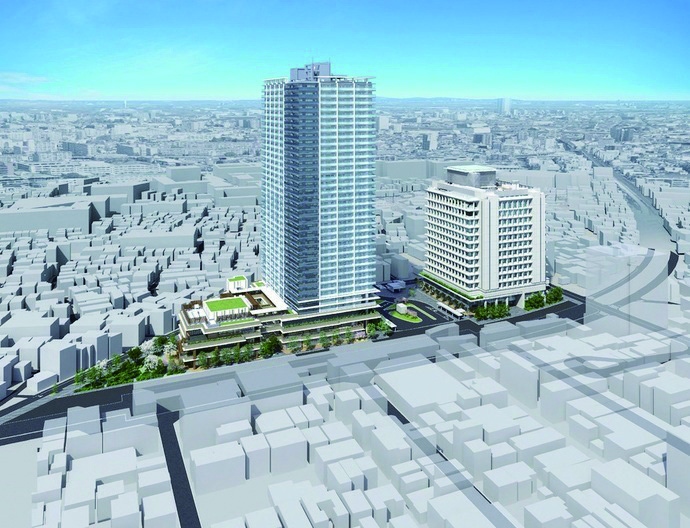 立石駅北口地区 第一種市街地再開発事業 完成予想図