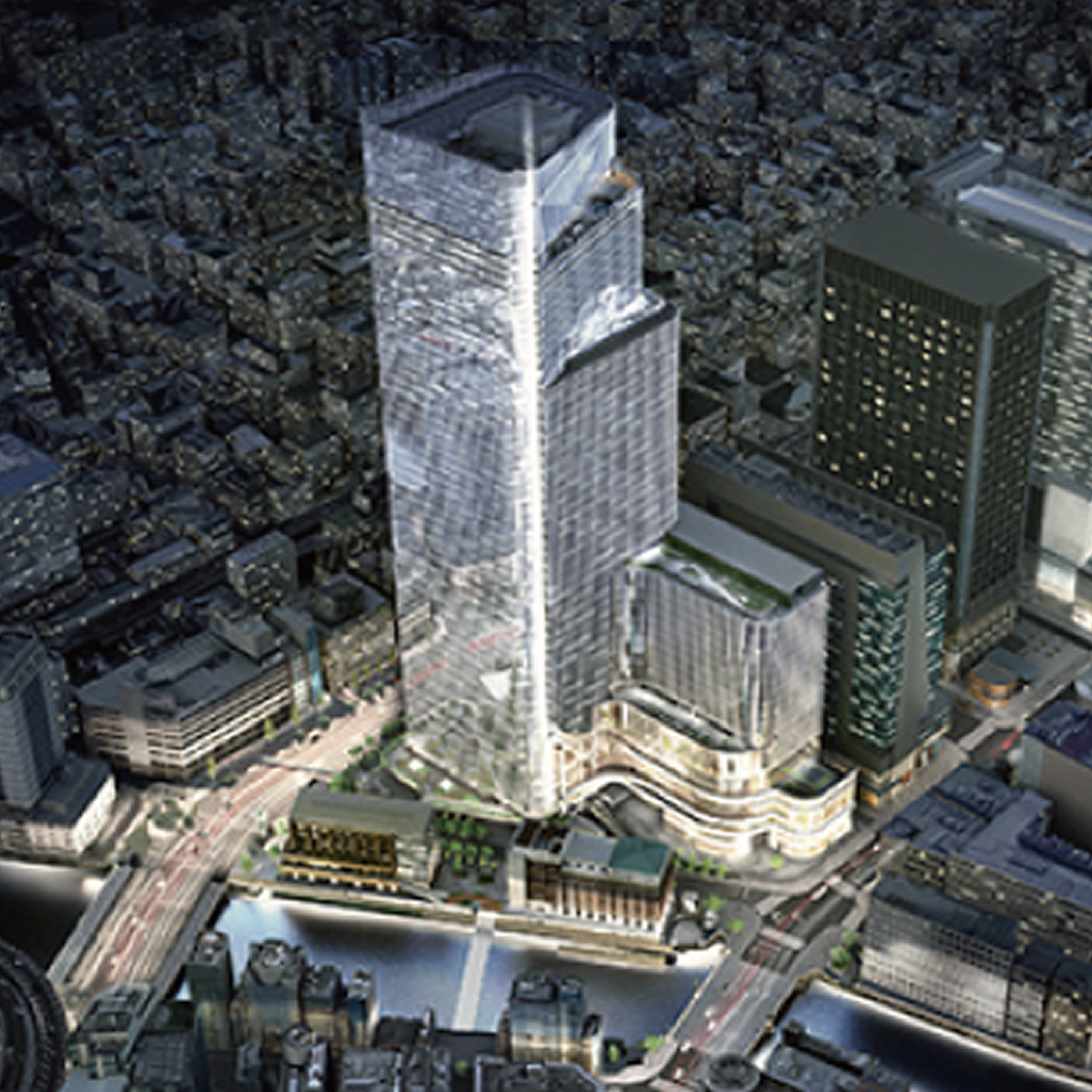 日本橋一丁目中地区第一種市街地再開発事業 完成予想図