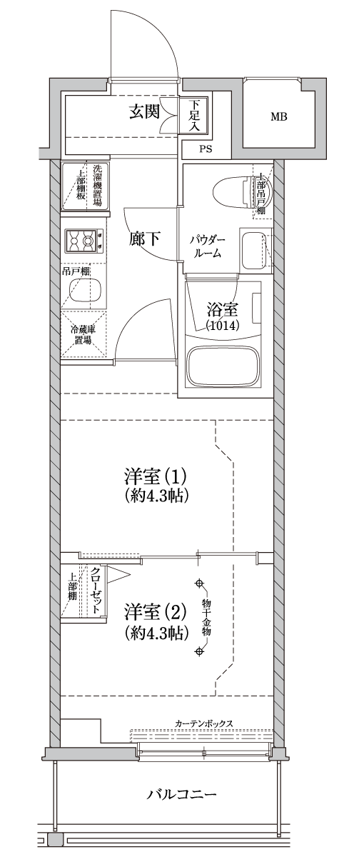A2' TYPE 間取り図