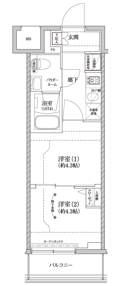 A2 TYPE 間取り図