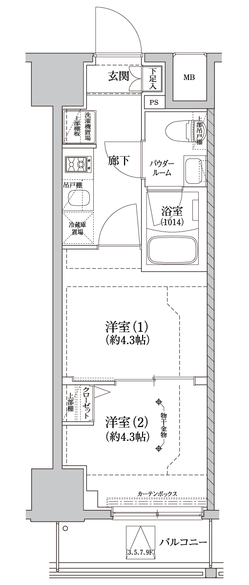 A3' TYPE 間取り図