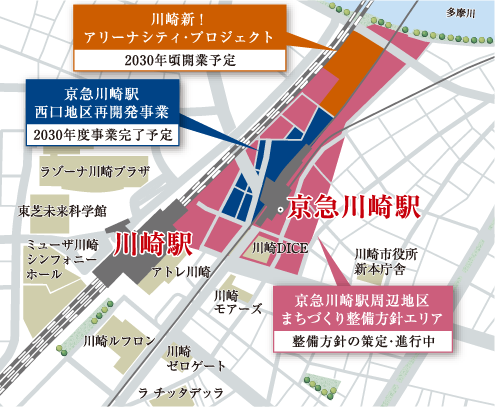 川崎駅周辺再開発イメージ 