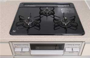 3口ホーロートップコンロ