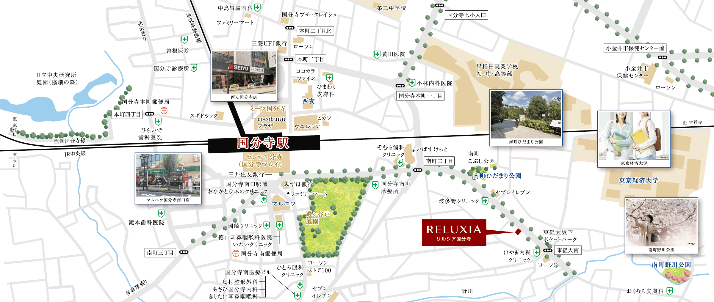 国分寺駅エリアマップ