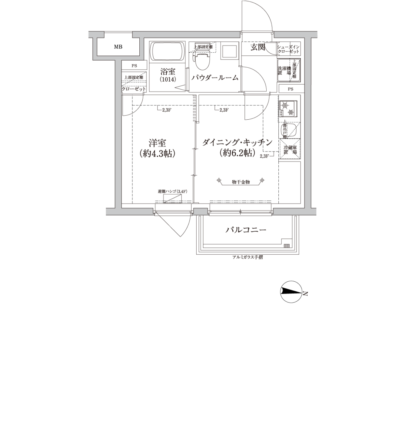 B2タイプ 間取り図