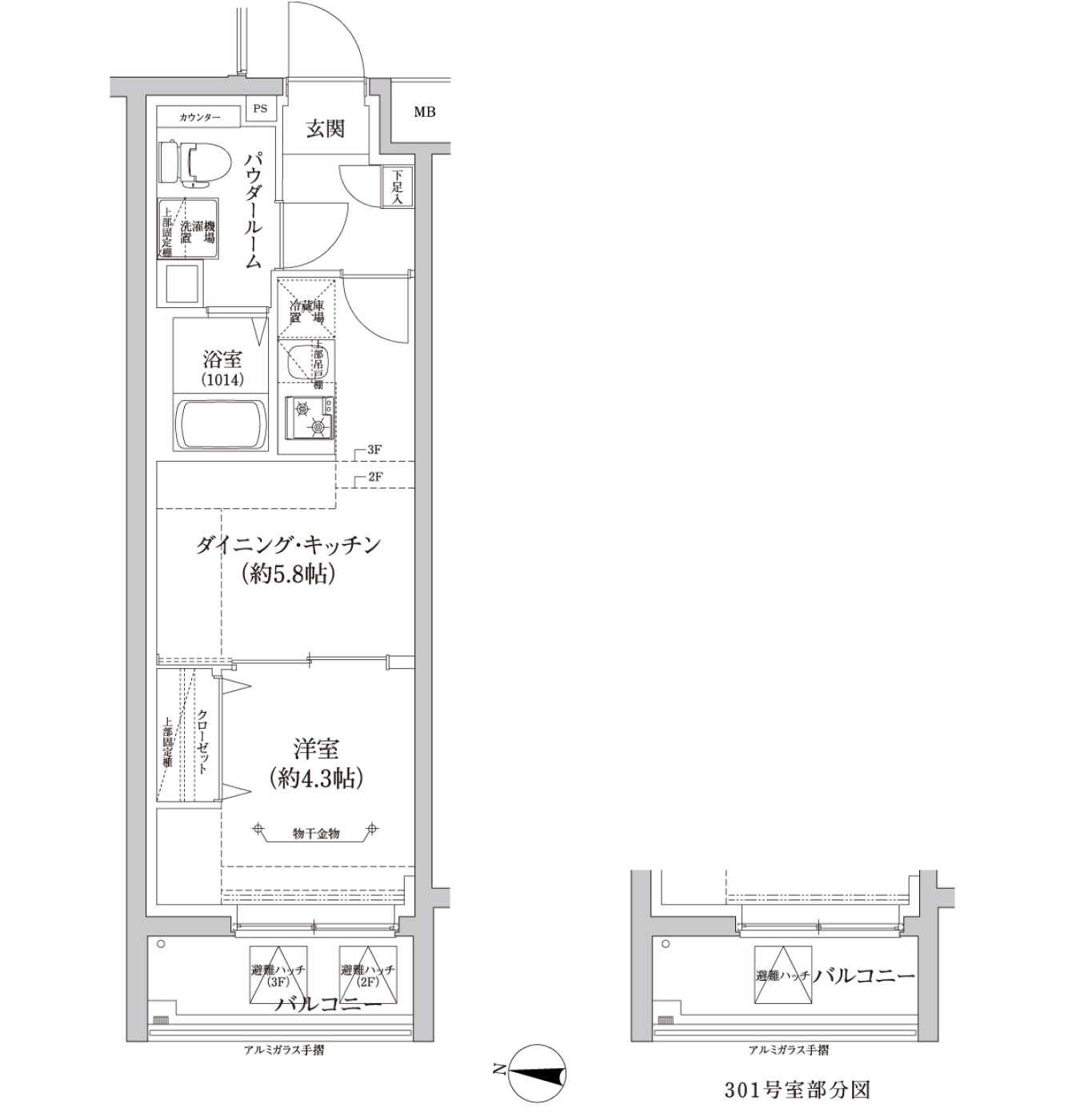 D1タイプ 間取り図