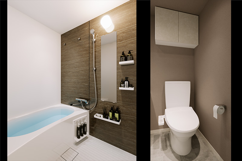 RELUXIA立石Ⅱバス、トイレ