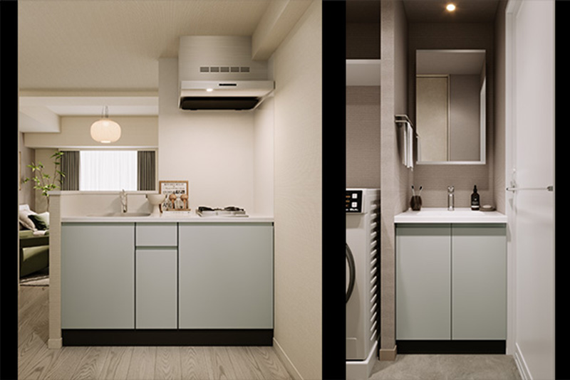 Atype／キッチン、洗面所