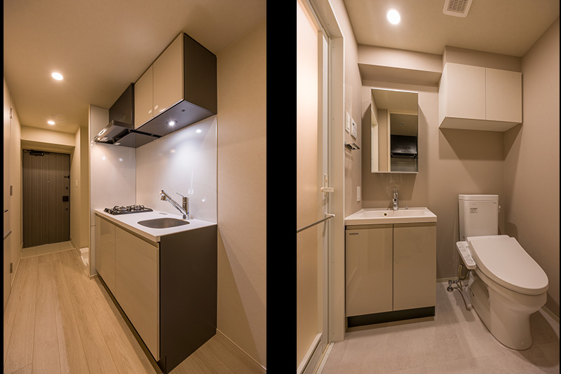 RELUXIA立石Ⅱキッチン、トイレ